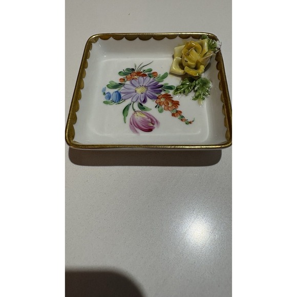 Vintage Antique Original Dresden Porcelain Carl Thieme Trinket Dish‎ - Picture 1 of 6